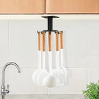 Aosome Under Cabinet Utensil Holder Hanger 360°Rotating Stainless Steel Kitchen Utensil Hanger 8 Hooks
