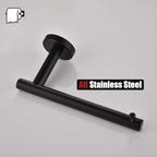 JQK Black Toilet Paper Holder, 5 Inch 304 Stainless Steel Thick 0.8mm Tissue Paper Dispenser, Matte Black Wall Mount 2 Pack, TPH100-PB-P2