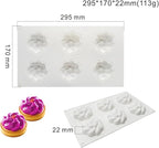 Silicone Mold for Baking Cakes,Soap Molds,Flower Shape Silicone Molds for Homemade French Dessert Mold for Pastry Chocolate,Jelly Chocolate Mold ＆ Ice Cube Tray (H_ Flower)