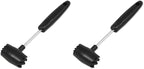 Chef Craft Select Meat Tenderizer, 9.5 inch, Stainless Steel/Black (Pack of 2)