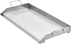 VEVOR Stainless Steel Griddle, 32x16 inch Universal Flat Top Rectangular Plate, Gas Grill Griddle for BBQ Grill, Teppanyaki, Portable Family Cookware with Handle, for Camping Tailgating Party