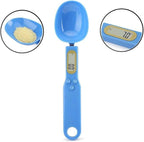 Meichoon Food Scale Spoon, Portable Kitchen Scale High Precision Steelyard for Home 1.1lb/500g(0.1g) Accurate Electronic LCD Digital Measuring Weighing Tools Kitchen Accessories C52 Blue