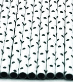 Pack of 900 Black Polka Dot Biodegradable 4-Ply Paper Drinking Straws (Compostable, Non-toxic, BPA-free)