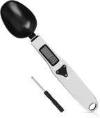 Electronic Food Measuring Spoon, Stainless Steel Digital Scoop Scale Small Baking Weight Cup with LCD Display 300g/0.1g High Precision Gram Kitchen Gadgets for Home Kitchen