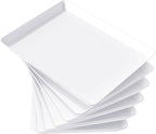 Lifewit Serving Tray for Party Supplies, Reusable Serving Platter for Catering, Snack, Fruit, Charcuterie, Appetizer, Plastic Food Trays, Hosting Essentials, BPA Free, 6 Pcs, Extra Large(16" x 12")