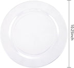 bUCLA 30PCS Clear Plastic Dinner Plates Disposable - 10.25" Heavy Duty Clear Plastic Plates for Party & Wedding