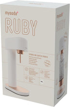 Mysoda Ruby 2 Soda Maker - Silent and Long-Lasting Aluminium Soda Maker with 1L Water Bottle - Without CO2 Cylinder - White Copper