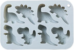 Silicone Cake Pop Mold Non Stick Fancy Mold Cake Pan 8 Cavity dinosaur shape Candy Cupcake Cornbread Chocolate Brownie Gummy Resin Crafts Cake