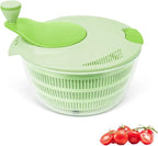 Salad Spinner, Large Vegetable Washer and Dryer with Easy Crank Handle, 3Qt Capacity Lettuce Spinner for Washing, Spinning & Drying Salad Greens, Fruits & Vegetables