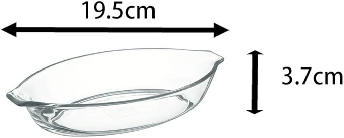 iwaki BC710 Heat Resistant Glass Au Gratin Dish, 1.5 x 7.7 inches (3.7 x 19.5 cm), 12.5 fl oz (340 ml)