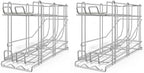2-Pack Canned Food Organizer Rack, FIFO Pantry Can Dispenser Fits (12) #5 or (8) #10 Cans