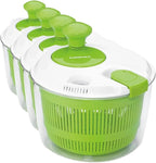 Cuisinart Large Spin Stop Salad Spinner- Wash,Spin & Dry Salad Greens,Fruits & Vegetables,5qt,CTG-00-SAS1,(Pack of 4)