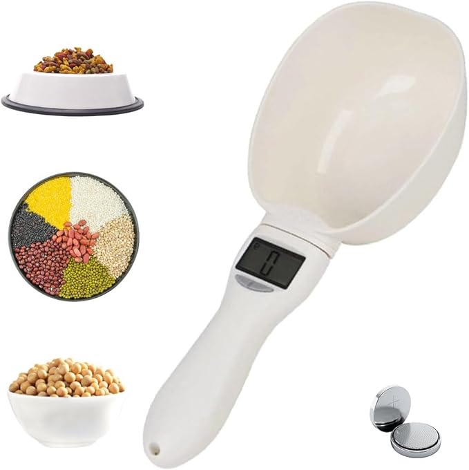 Digital Measuring Spoon, 2025 Food Measuring Scoop Scale 800g / 0.1g High Precision with LCD Screen,Household Weighing Scoop for Kitchen and Dog Cat Food (1)