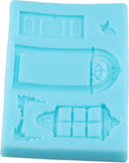 Door Window Frame Silicone Molds Nordic House Fondant Chocolate Molds for Cake Decorating Cupcake Topper Candy Gum Paste Polymer Clay