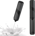 Handheld Milk Frother with Cover- 15-Second Silent Drink Mixer, Travel-Ready with ABS Sleeve, Battery-Powered for Coffee, Matcha & Shakes