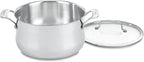 Cuisinart Contour Stainless 6-Quart Saucepot with Glass Cover