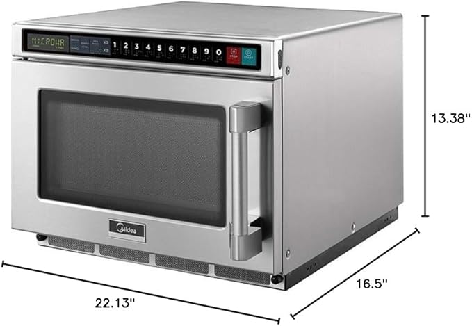 Midea Equipment 1817G1A Commercial Microwave, 1800 Watts, Stainless Steel