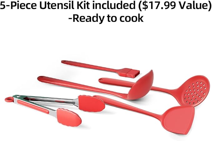 AORAN 6L Electric Hot Pot, Non-Stick Smokeless Cooking Pot with Divider for Hot Pot, Fondue, Shabu Shabu, Multi-Function, Includes Ladle, Tongs, Oil Brush, Food Tongs, Easy to Clean Black