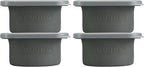 Stackable Silicone Artisan Pizza Dough Proofing Proving Boxes with Air-tight Lids-4pack-500ml Volume for 250g Dough Ball (Space Grey)