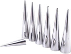 Kopida Cream Horn Molds 6PCS Stainless Steel Horn Molds Cone Croissant Cream Horn Bread Cream Puff Pastry Roll Brioche Mold Waffle Cone Mold Baking Tool