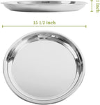 16in Stainless Steel Drip Pan for Kamado Joe Classic Joe & Big Joe, Large & XLarge Big Size Green Egg Grills, Stainless Steel Pizza Tray Pizza Pan for Turkey Baking, Roast Chicken
