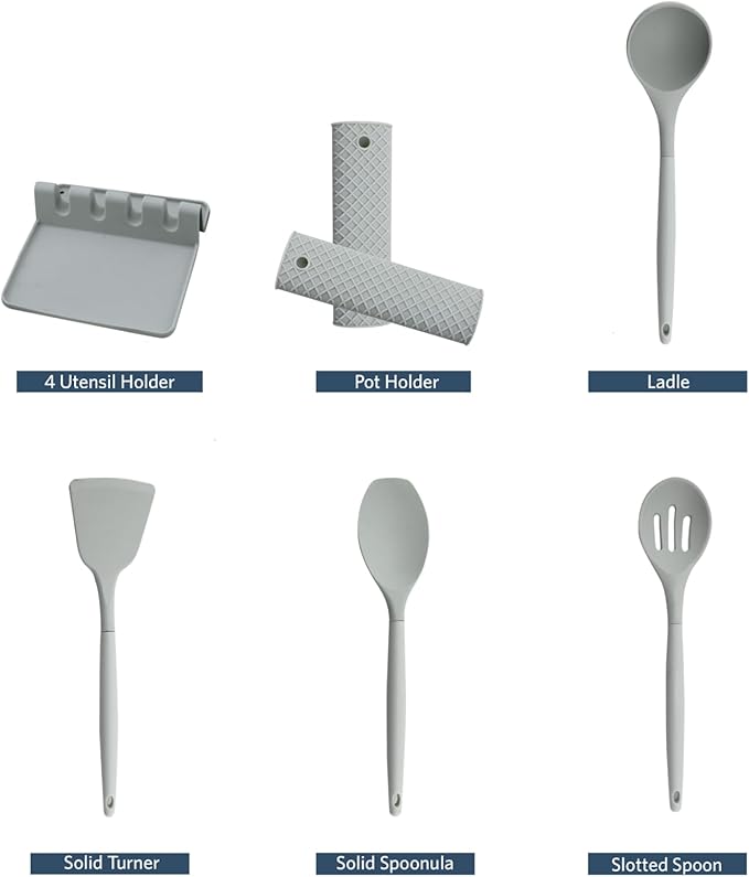 G&S Design Silicone Kitchen Gadget Set - 7 Piece Set