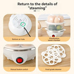 Rapid Egg Cooker, egg steamer, Easy-to-Peel, Hard, Soft Boiled Eggs, Poacher, Omelet Maker, Hard Boiled Eggs, Kitchen Appliance, Egg Cooker Multi-Use