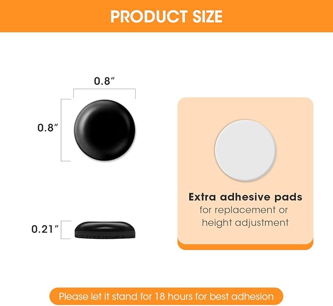 Aieve Black Appliance Slider, 16 Pcs Self Adhesive Appliances Sliders Countertop Caster Wheels, Kitchen Essentials Organization Home Must Have Gadgets
