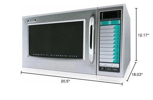 Sharp Medium-Duty Commercial Microwave Oven (15-0429) R-21LVF1 Cubic Feet