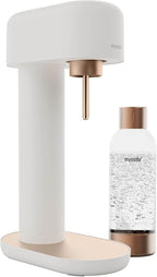Mysoda Ruby 2 Soda Maker - Silent and Long-Lasting Aluminium Soda Maker with 1L Water Bottle - Without CO2 Cylinder - White Copper