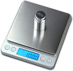 Digital Kitchen Scale,High Precision Stainless Steel Multifunction Food Scale Grams and Ounces Back-Lit LCD Display Small Pocket Jewelry Scales Auto Off,Tare,PCS,UNTS/Mode (3kg/0.1g)