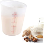 Unomor Diy Tool 250ml Silicone Milk Cup Measuring Cup Double Scale for Baking Mixing Food-grade Silicone Random