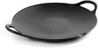 11.5 inch Korean BBQ Grill Pan, Cast Iron Griddle Pan for Indoor and Outdoor Cooking & Camping (11.5 inch)
