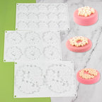 6-Cavity Flower Shape 3D Silicone Mold for Baking Cakes Mousse Dessert Pastry Mold Cake Decoration Cheesecake Ice Cream Mould (Cloud Flower M_11.84 X7 X0.32 inch)