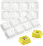 mostsom Silicone Molds Mousse Mold Square Silicone Candy Molds For Chocolate Truffle Mousse Cake Dessert Mold DIY Baking Mold Baking Tool 8-Cavity Butter Mould (H_ Small Square)