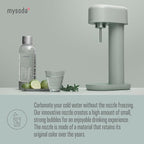 Mysoda Ruby 2 Carbonated Water Maker - Silent and Long-Lasting Aluminium Soda Maker with 1L Water Bottle - Without CO2 Cylinder - Pigeon