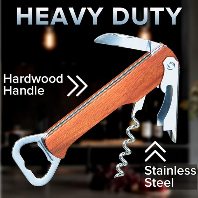 Bottle Opener Professional Stainless Steel Beer Corkscrew for Beverages Bartenders