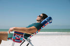 Ballast Beach Pillow – Comfy, Durable & Compact, Stays Put on Windy Beaches with Patented Sand Pouch, Inflatable Pillow for Beaches, Pools, Camping, Festivals and Travel (Coastal Floral)