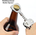 KORCCI Wine Opener, Heavy-Duty Zinc Alloy Wing Corkscrew, Premium Beer Bottle Opener, Multifunctional Wine Accessories with Ergonomic Handle and Sharp Screw, for Kitchen, Bar, Restaurant (2PCS)
