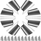 Amosfun 20pcs Stainless Steel Finger Nail Guard Kitchen Tools for Cutting Dicing Peeling Finger Protectors for Vegetable Fruit and Seafood Preparation Home and Professional Use
