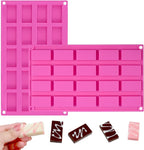 Sakolla 2 Pack Chocolate Bars Silicone Molds, Rectangles Candy Bars Molds, Making Chocolate,Rice Crispy Pops, Caramels, Dessert, Energy Bar and Soap