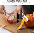 Multi-Functional Vegetable Peeler for Kitchen, 2026 New Vegetable Peeler with Wooden Handle and Bottle Opener, 2 in 1 Stainless Steel Kitchen Tool for Fruit Apple Potato Pumpkin Slicer (brown, 1PCS)