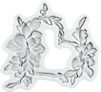 Flower Photo Frame Silicone Mold Wreath Fondant Molds Picture Frame Molds For Cake Decoration Cupcake Topper Polymer Clay Chocolate Candy Gum Paste Set of 4