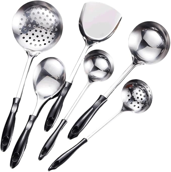 Stainless Steel Kitchen Tools Cooking Set Spatula Shovel Soup Tong Accessories Baking