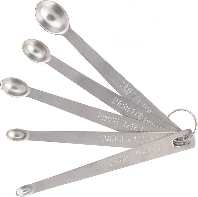 LIUSM Mini Measuring Spoons Set,Stainless Steel Measuring Spoons Set (Set of 5)