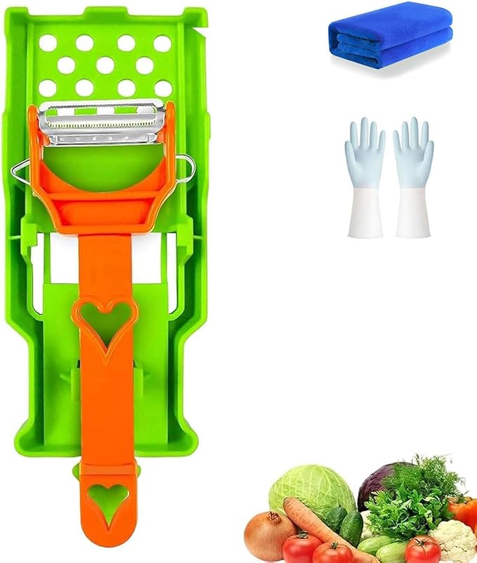 Pelador Multifuncional 2-En-1, Multi Cutter and Julienne Set with Grating Plate, Multifunctional Kitchenware Set, For Fruits and Vegetables (1pcs)