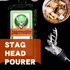 Zinc Alloy Animal Bar Liquor Bottle Pourer Liquor Pour Spout Sdjdhej 1Pcs Deer Head Bottle Tipping Nozzle Silicone Stoppers for Christmas and Halloween Decorations (Deer head)