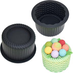 Silicone Mold, Basket-Shaped Baking Molds for Mousse Cake, Chocolate, Jelly, Candy, Wax, Candle Making, Non-Stick Food Grade Silicone Mould (G_ Flower Basket)