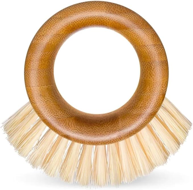 Full Circle The Ring - Bamboo Vegetable and Fruit Cleaning Brush - A Versatile Food Scrubber for Potatoes, Mushrooms, and Veggies