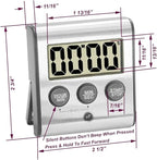 Elegant Digital Kitchen Timer, Stainless Steel Model eT-78, Displays 0-99 Min. or 0-99 Hr., Super Strong Magnet, Volume Switch for Mute/Soft/Loud Alarm, Auto Shut Off, Auto Memory by eTradewinds